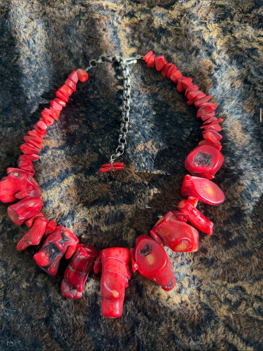 Red Statement Coral Necklace - Women Jewelry